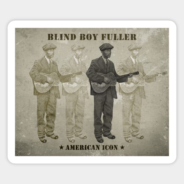 Blind Boy Fuller - American Icon Magnet by PLAYDIGITAL2020